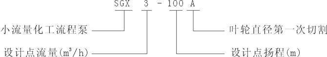 SGX小流量化工流程泵型號(hào)意義